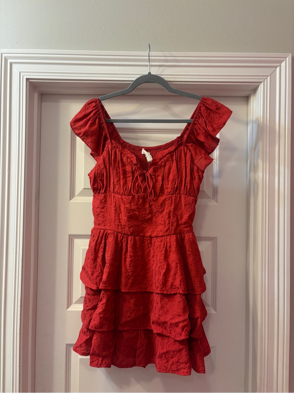 Red Boutique Ruffle Mini Dress
